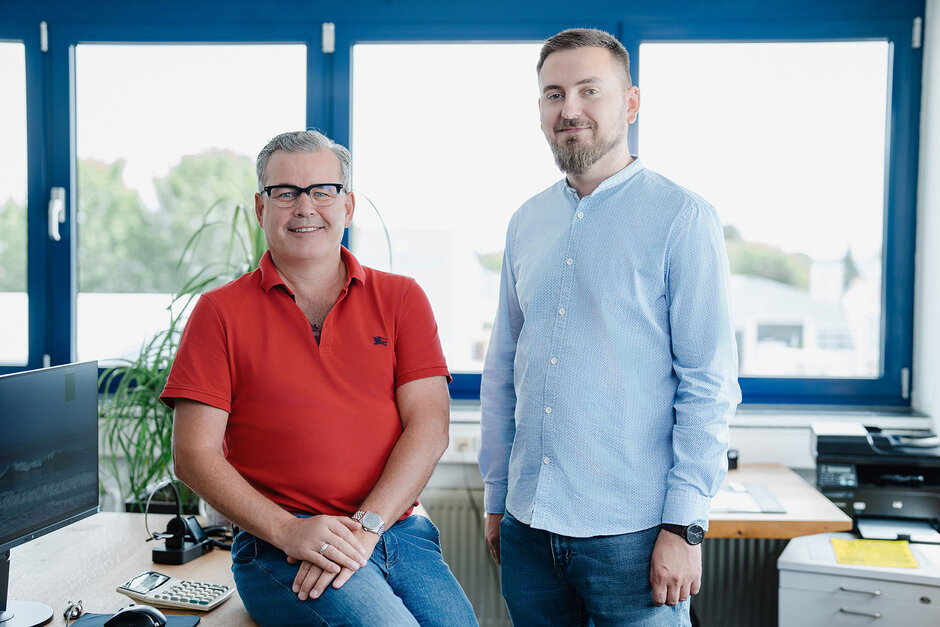 Herr Wiedemann und Herr Selo – Geschäftsführung der Glasbau Wiedemann GmbH